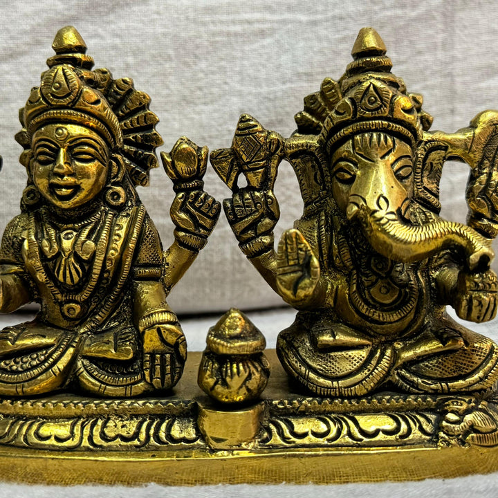 Energised Lakshmi Ganesh Murti - Brass