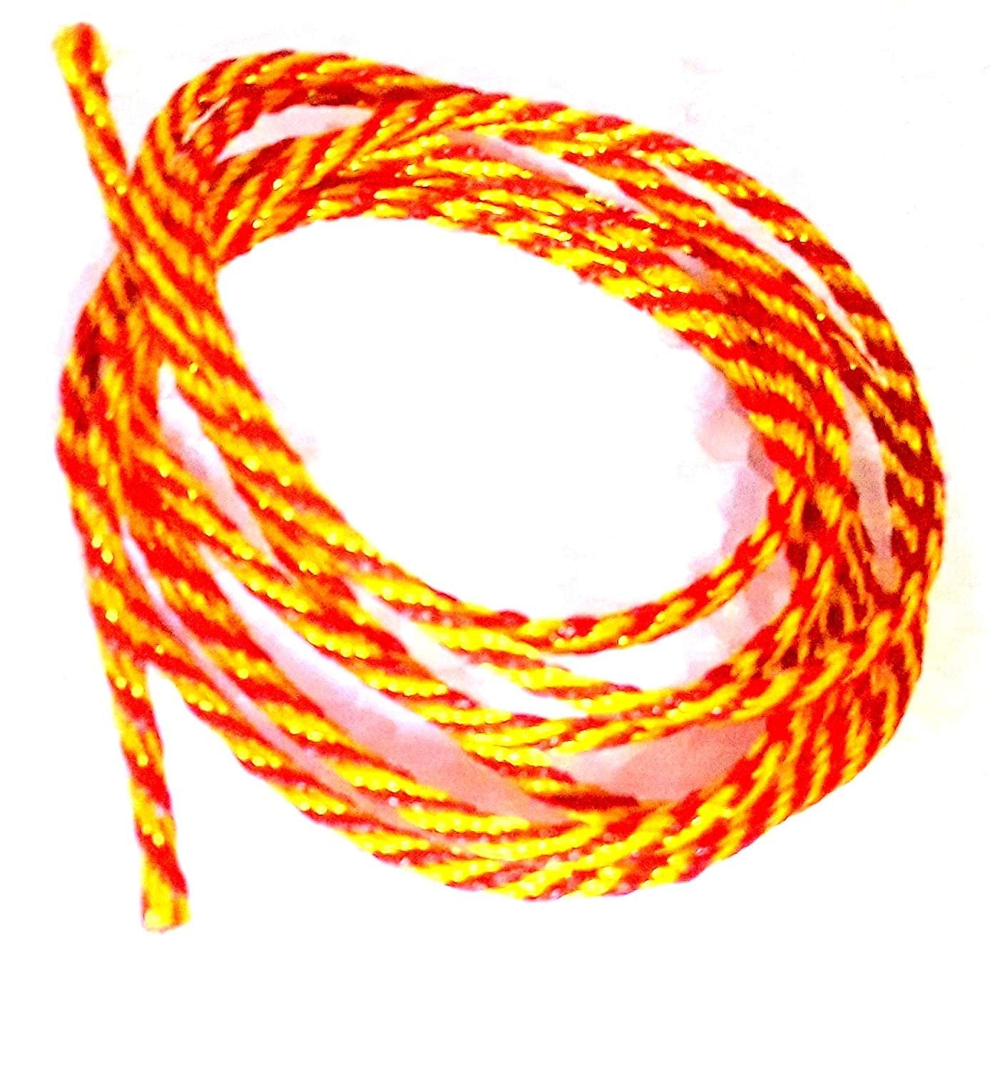 Silk Mauli Kalawa/Kalawa Thread/Sacred Thread / (Red and Yellow Colored) Raksha Sutra. Essential for every puja.