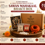 Sawan Mahakaal Bhakti Box with Mauli Kalawa, Bhasma, Sindoor, Sweet Elaichi Dana and Mahakaal Photo