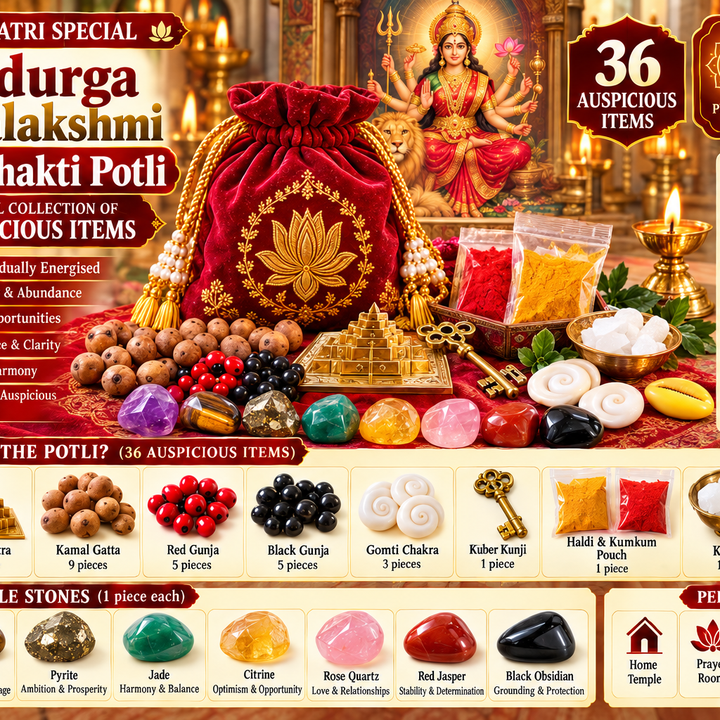 Navdurga Mahalakshmi Siddh Shakti Potli – 36 Auspicious Items