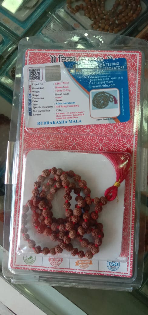 Original Energized Mukhi Rudraksh Mala (108+1 Beads) for Shiva