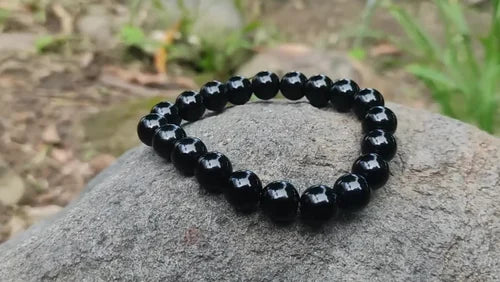 Pulsera de Obsidiana Negra – Mahakaal Prasad