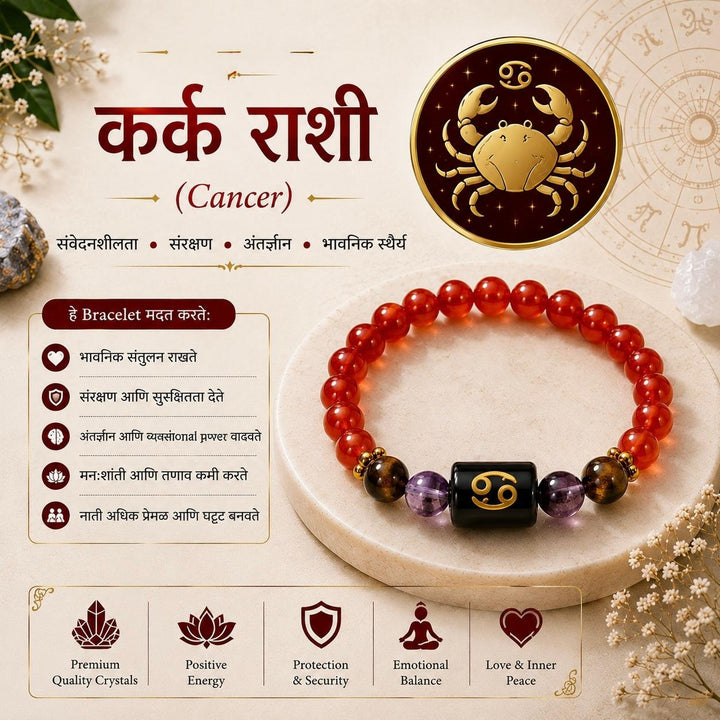 Mithun Rashi Gemini zodiac crystal bracelet with white beads