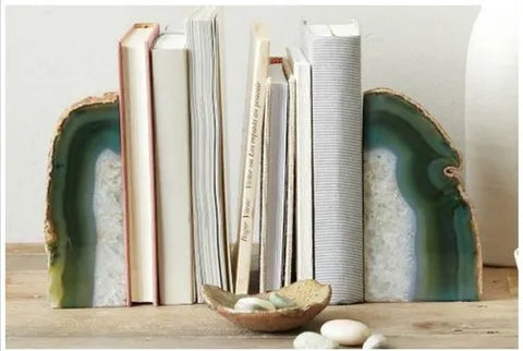 Agate Stone Bookends